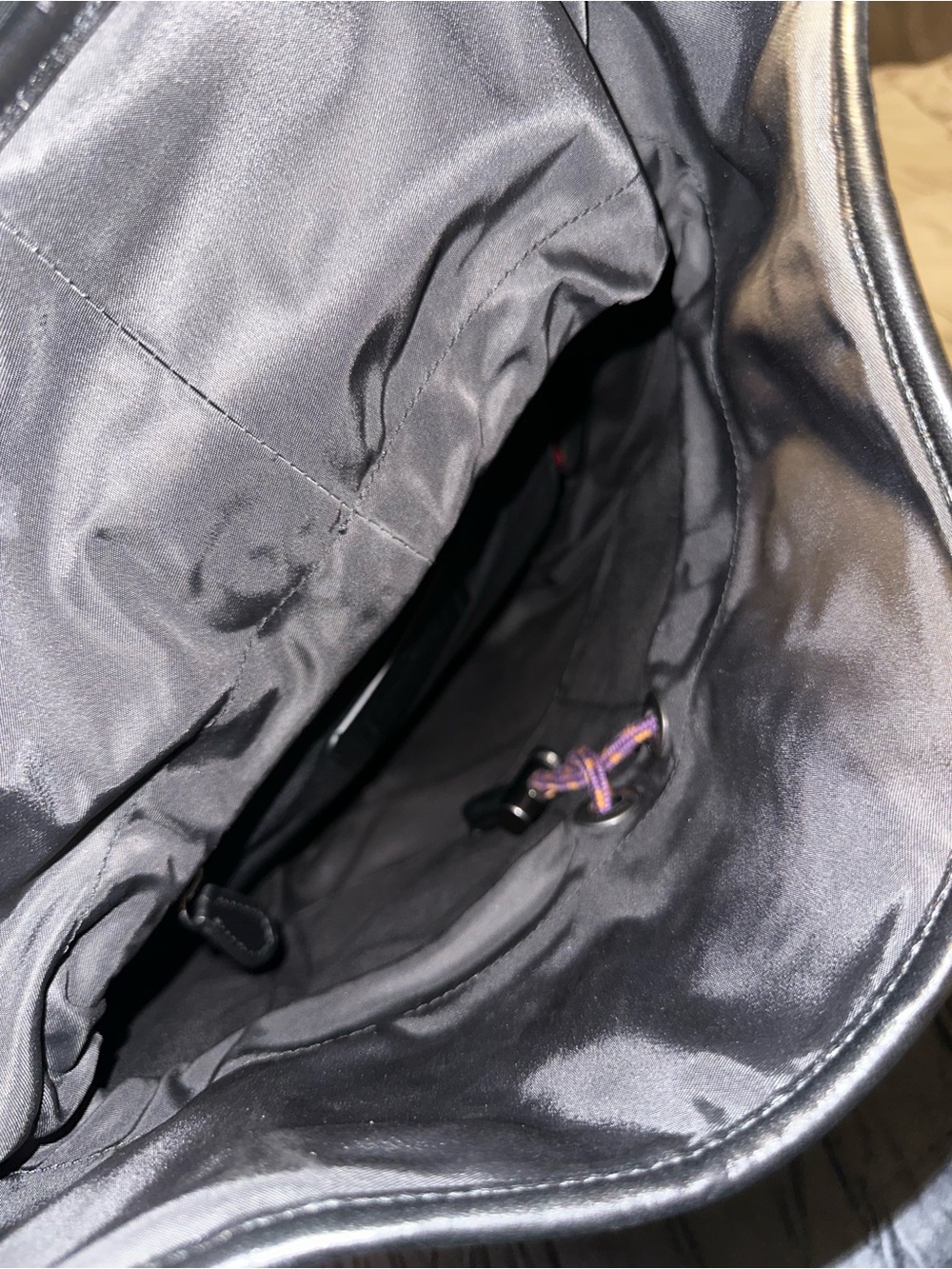 Coach Brown Signature Canvas Backpack with Red and Yellow Accents - Picture 3 of 5